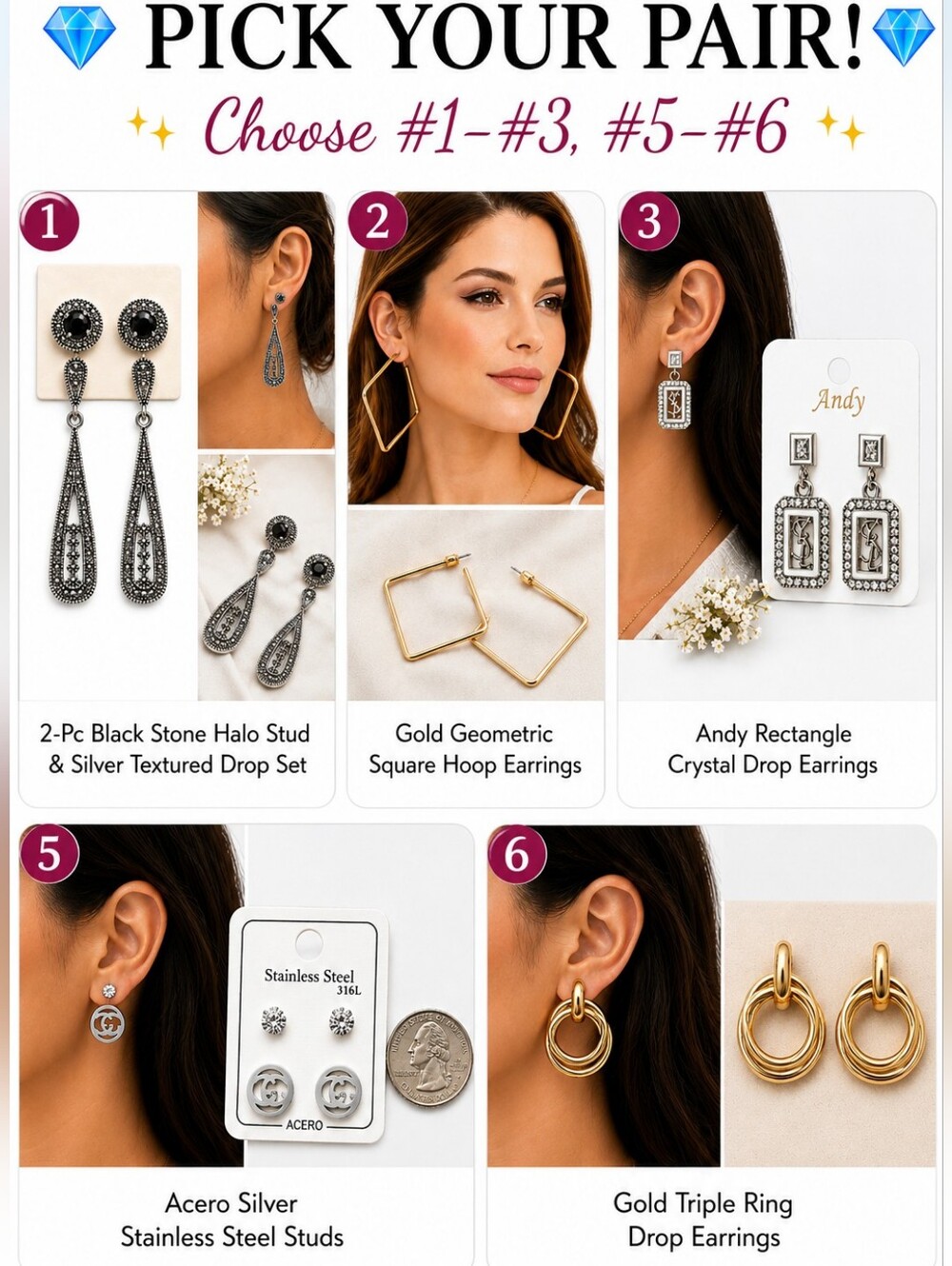 💎 PICK YOUR PAIR! New Earrings 💎